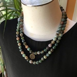 Vintage AGATE Necklace 8mm